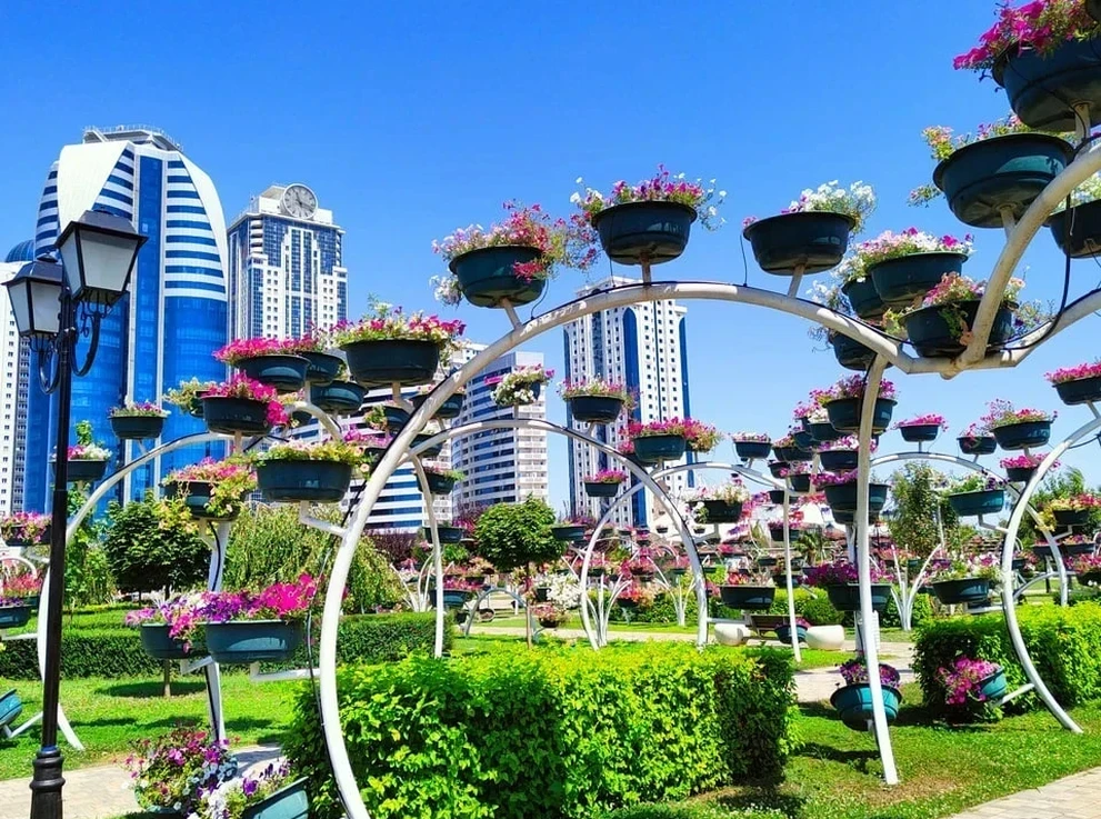 Грозный. Цветочный парк 